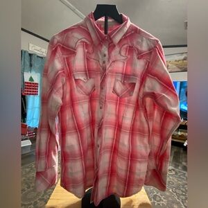 Ariat Women’s Pink Plaid Button Down Shirt